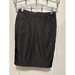 TULLE Women’s Pencil Skirt Small Casual Office Solid Black Back Zip‎ Classic